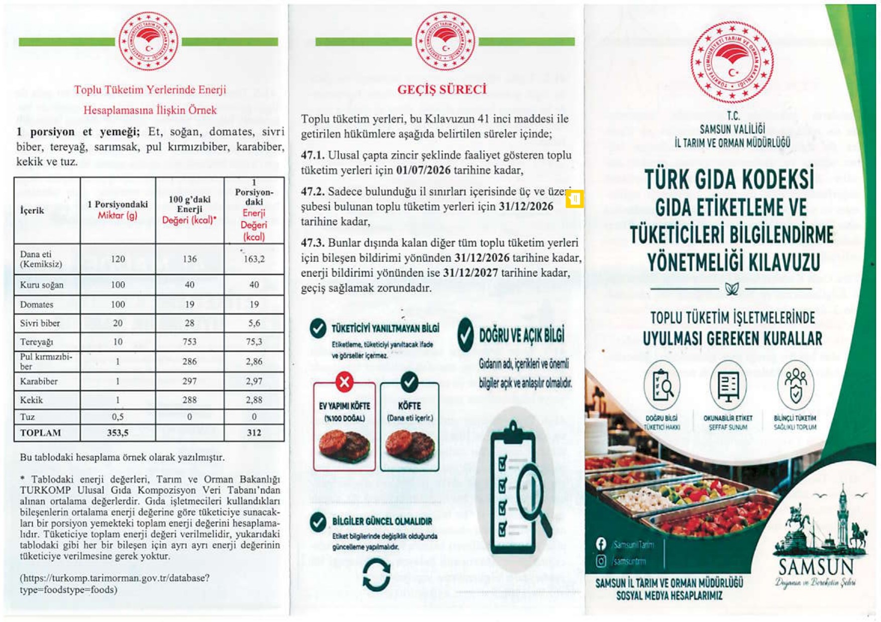 Türk Gıda Kodeksi Gıda Etiketleme ve Tüketicileri Yönetmeliği 